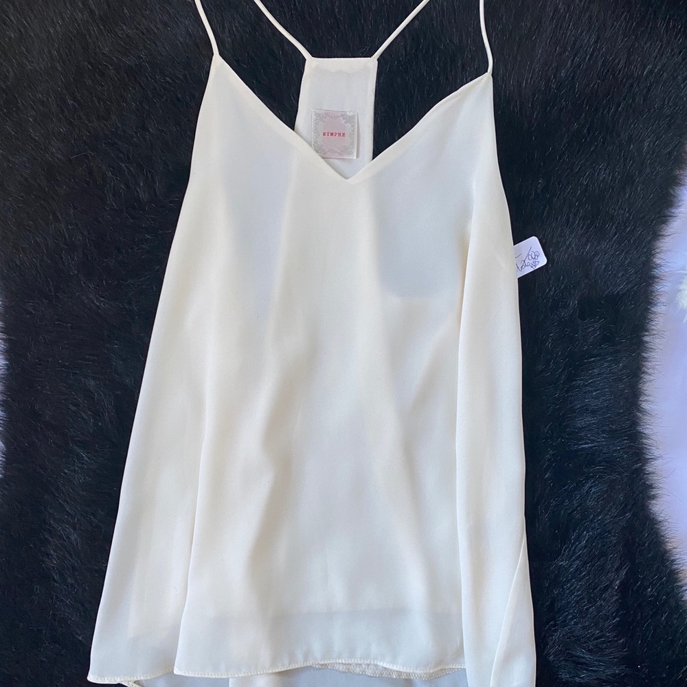 White spaghetti strap top